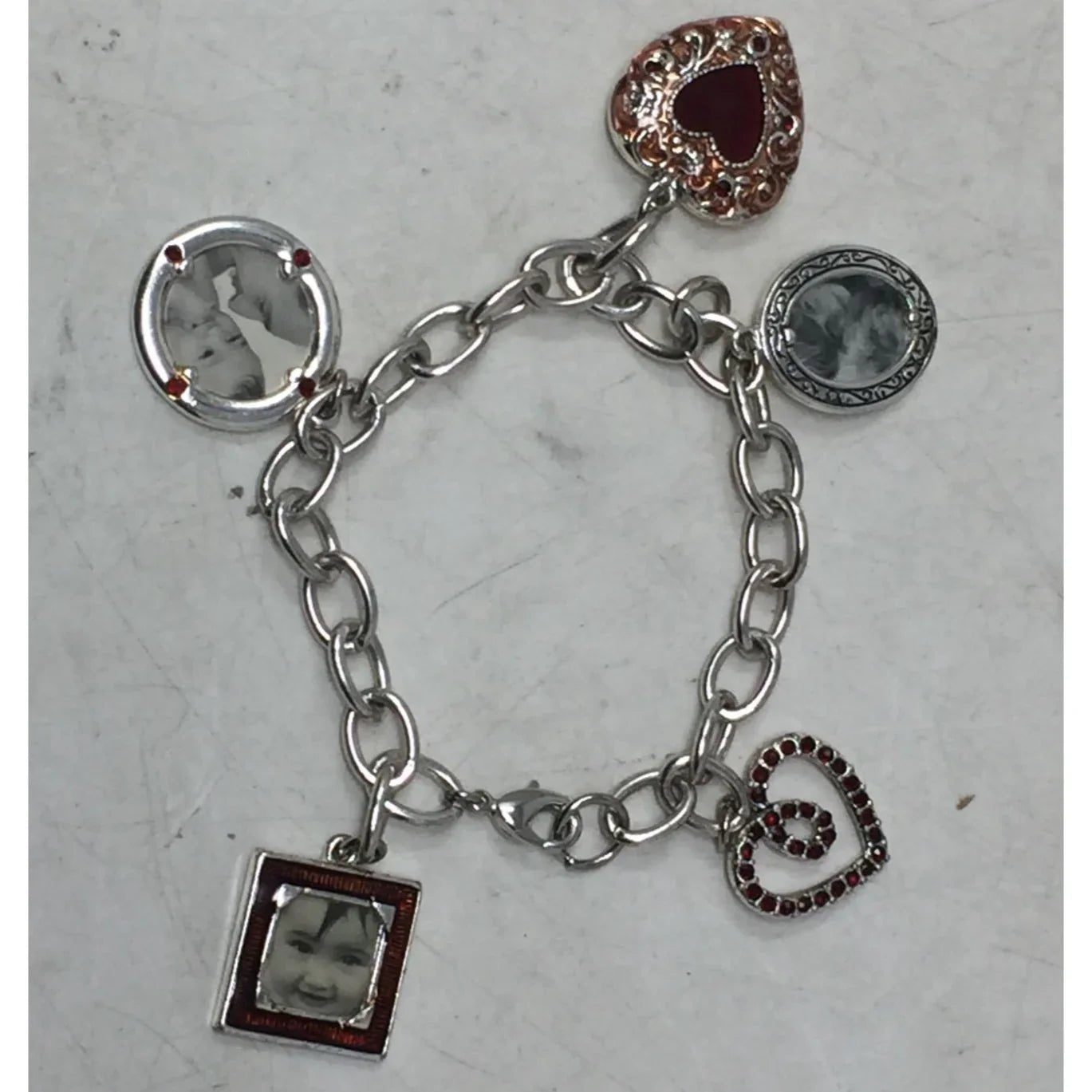 Vintage Liz Claiborne ''Picture This'' Link Dangling Photo Charm Bracelet - Liz Claiborne - Bracelet - A+ Stuff