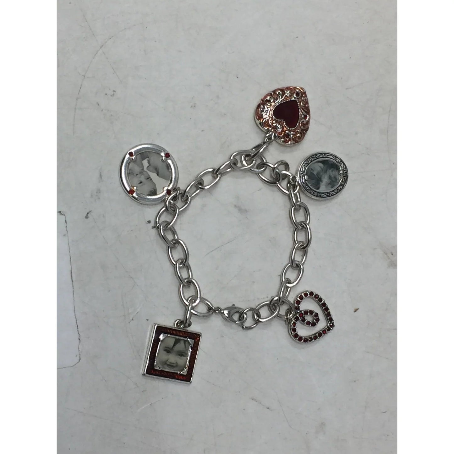 Vintage Liz Claiborne ''Picture This'' Link Dangling Photo Charm Bracelet - Liz Claiborne - Bracelet - A+ Stuff