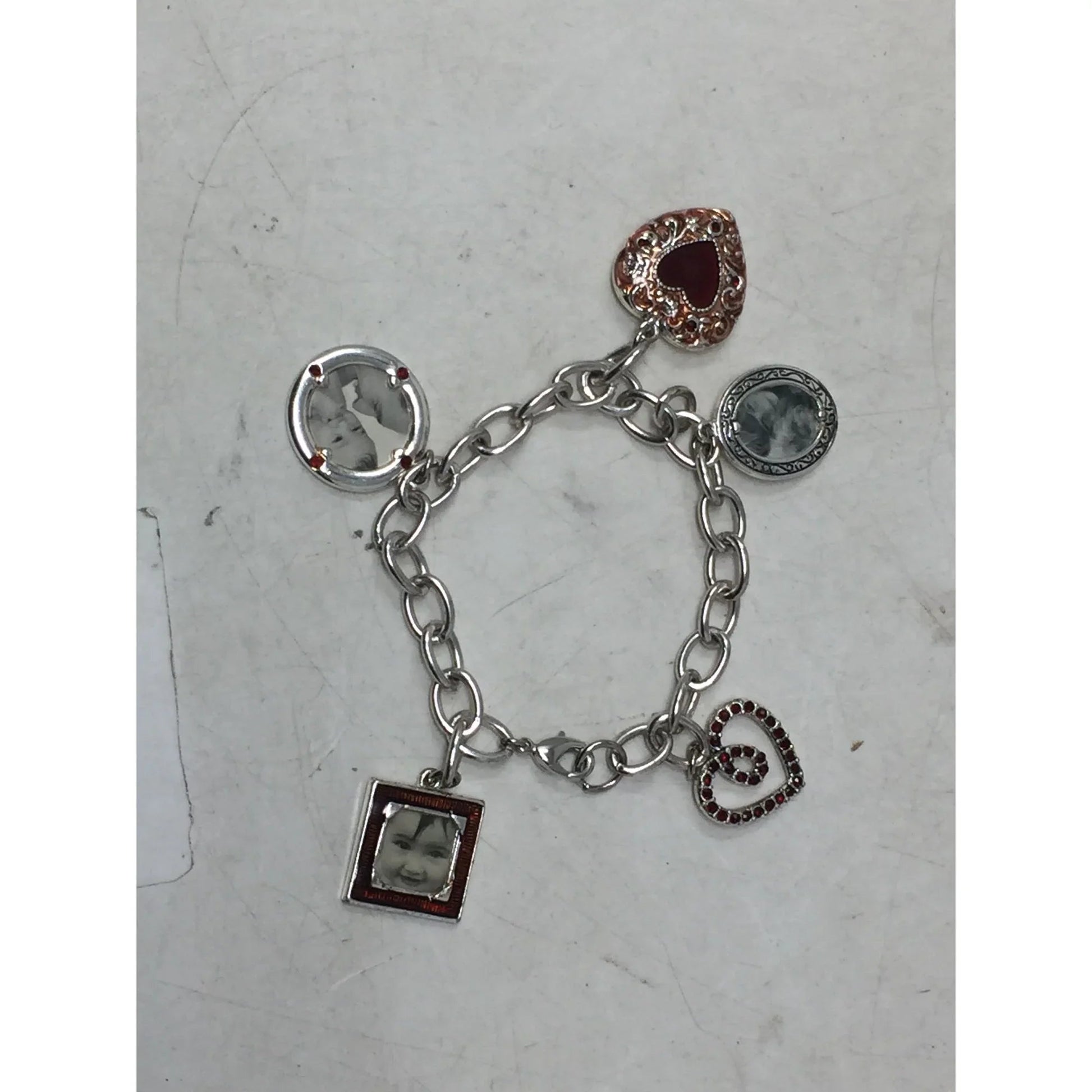 Vintage Liz Claiborne ''Picture This'' Link Dangling Photo Charm Bracelet - Liz Claiborne - Bracelet - A+ Stuff