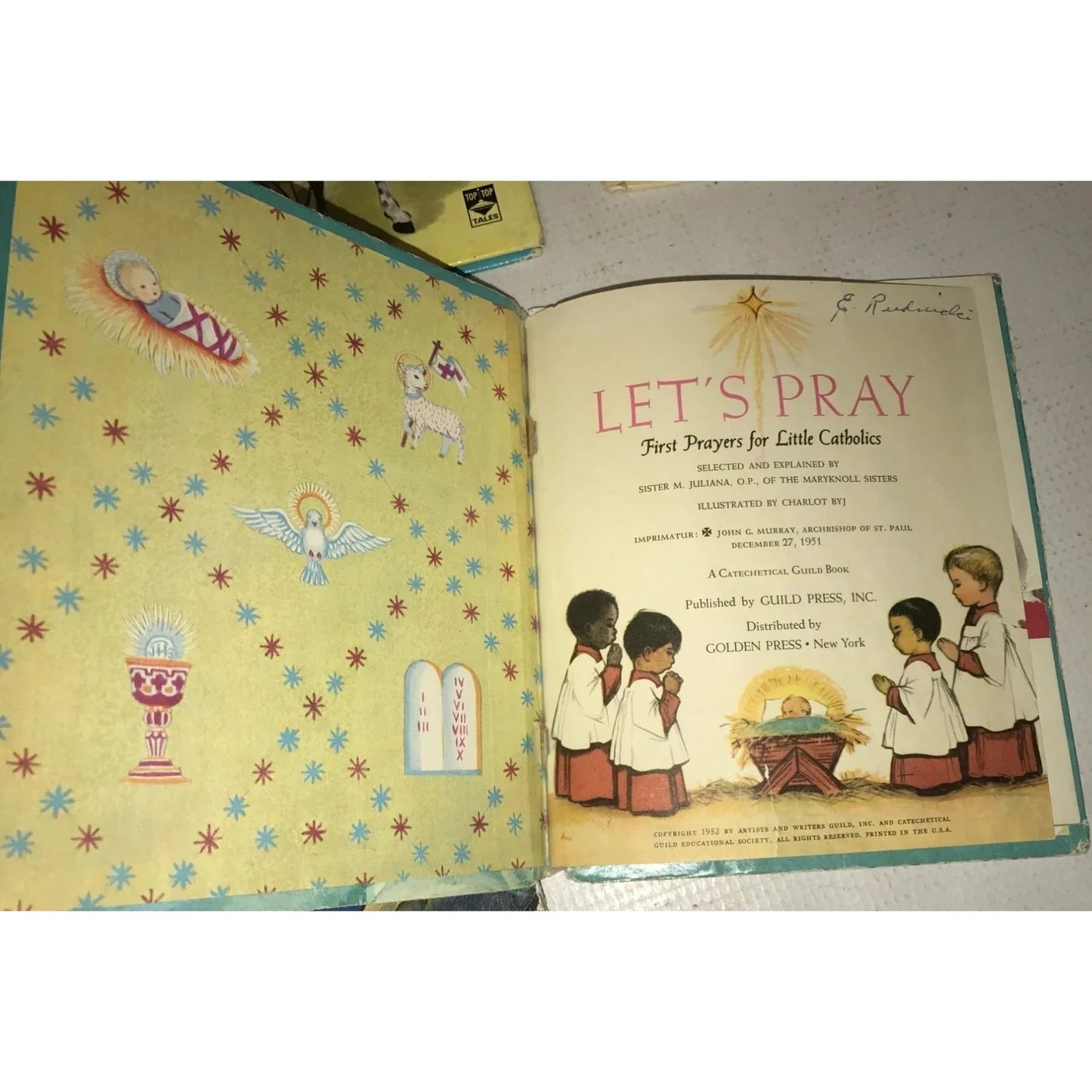 Vintage Lot of 6 Childrens Books - Lets Pray, The Puppy Twins, And More! - A+ Stuff - Books - A+ Stuff