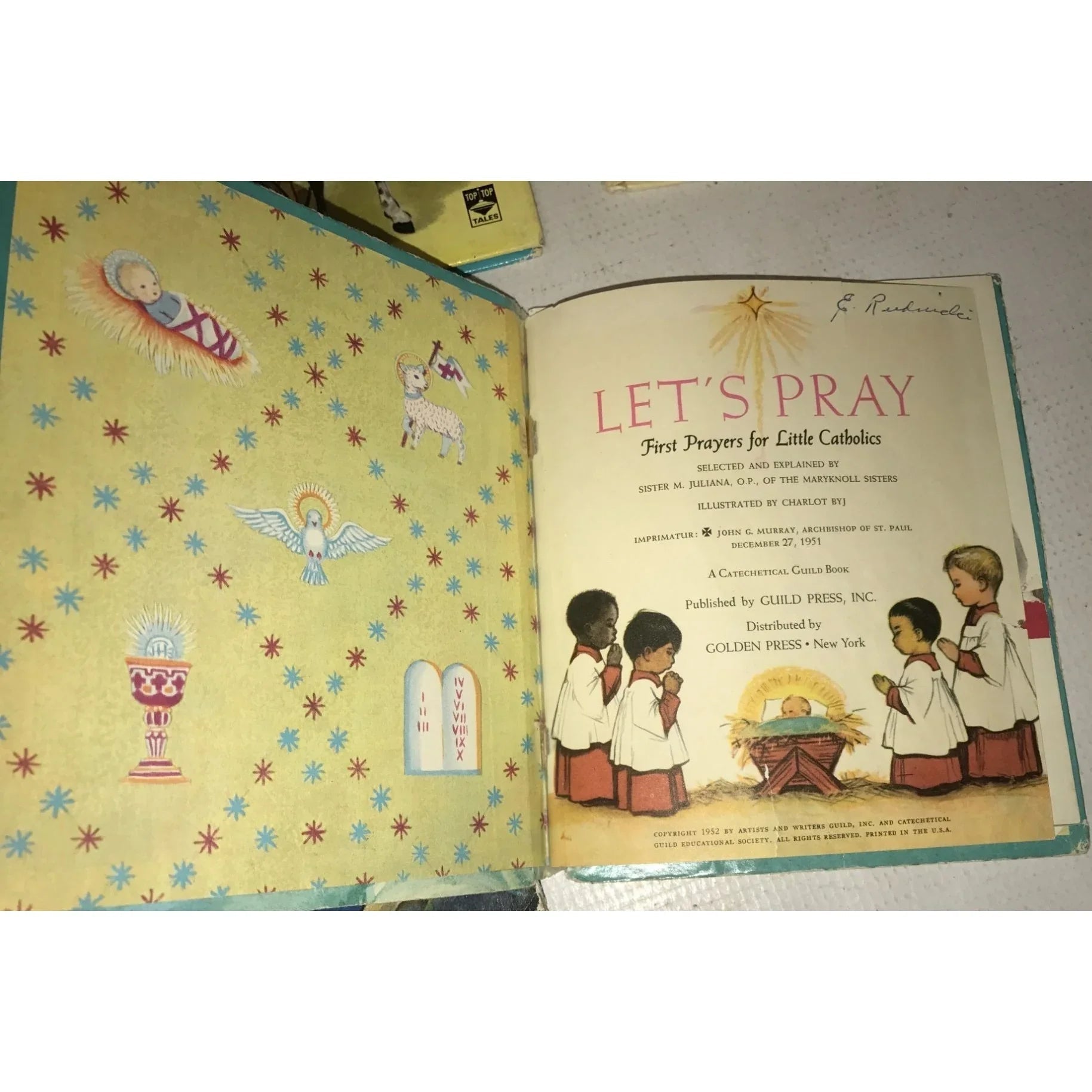 Vintage Lot of 6 Childrens Books - Lets Pray, The Puppy Twins, And More! - A+ Stuff - Books - A+ Stuff