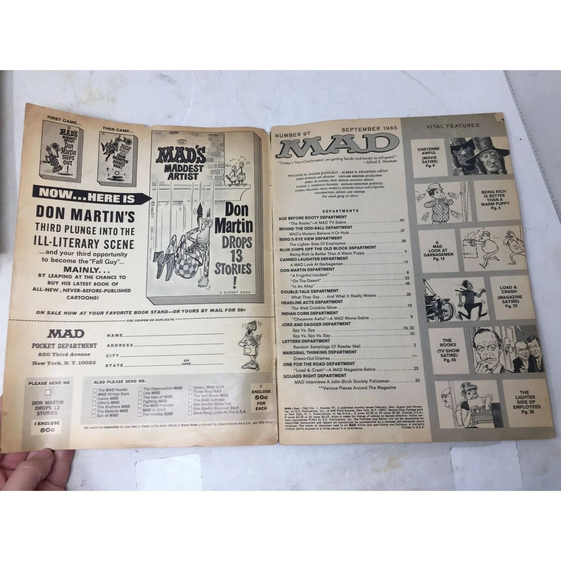 Vintage MAD Magazine Issue No. 97 from September 1965 - A+ Stuff - Magazine - A+ Stuff