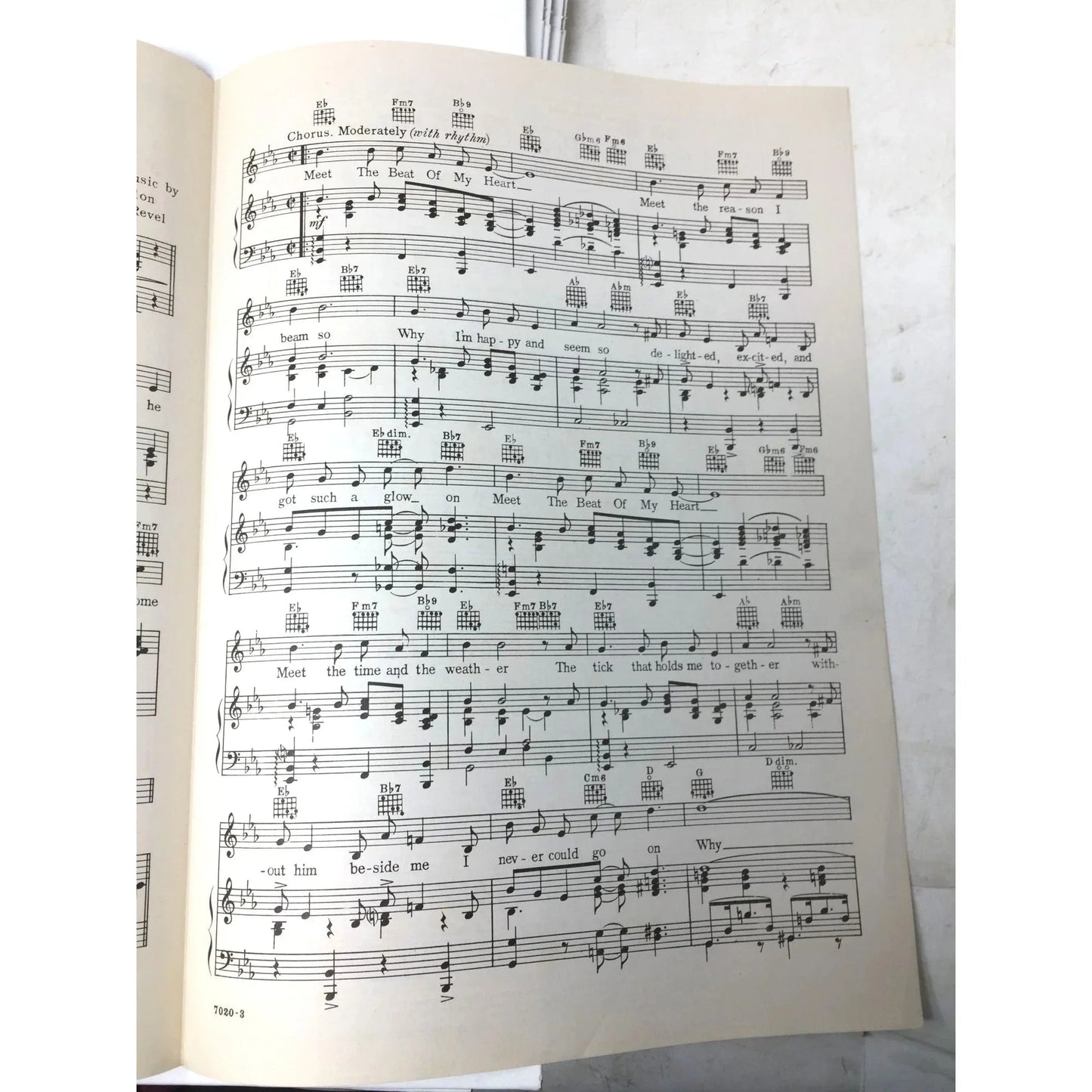 Vintage 'Meet the Beat of My Heart' Sheet Music - unbranded - SHEET MUSIC - A+ Stuff
