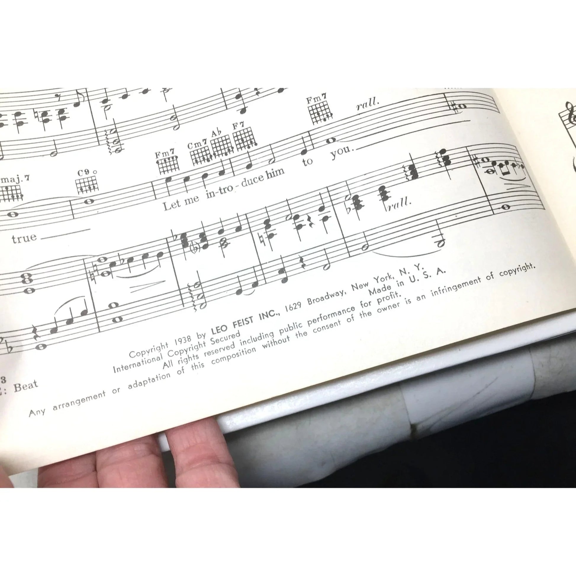 Vintage 'Meet the Beat of My Heart' Sheet Music - unbranded - SHEET MUSIC - A+ Stuff