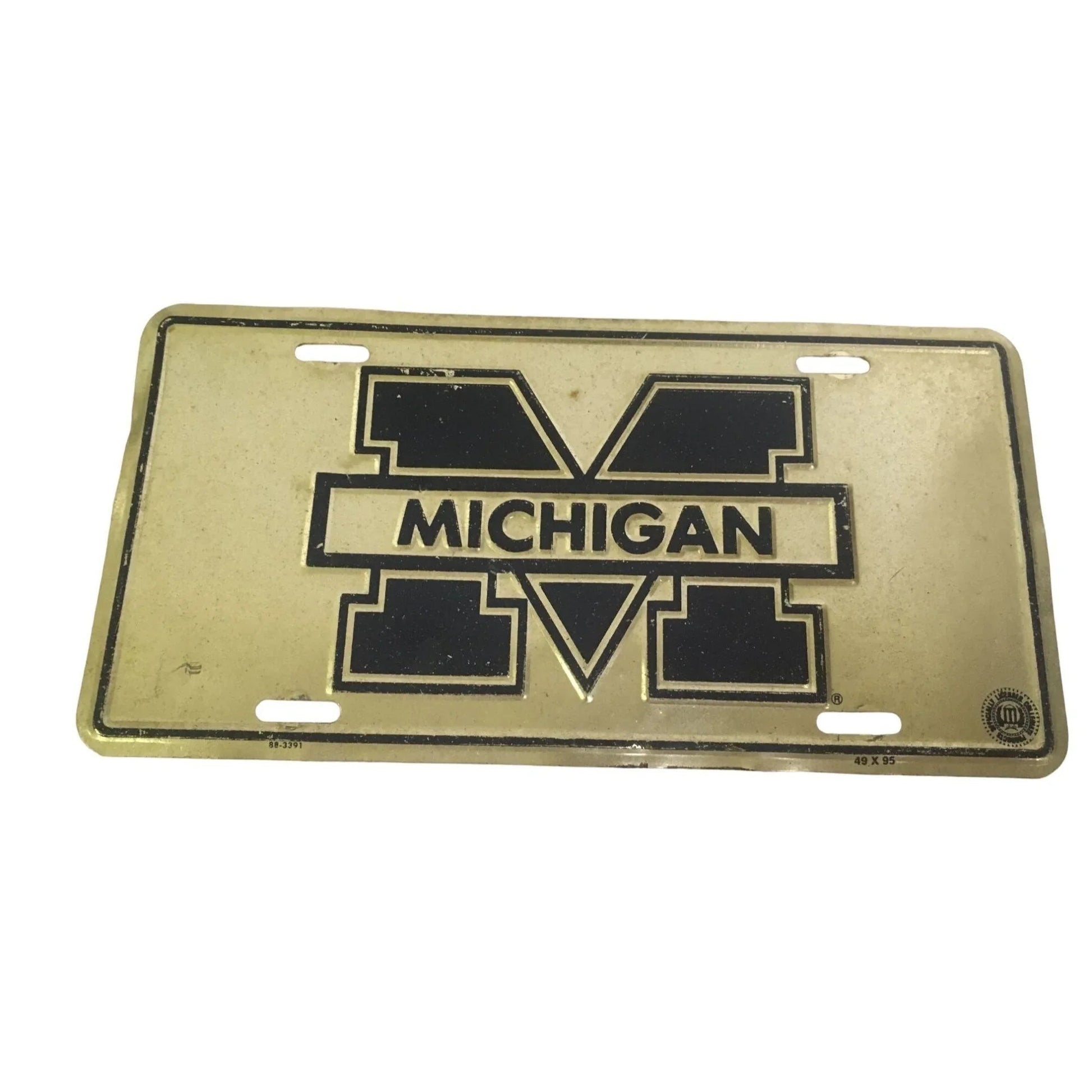 Vintage Michigan Wolverines License Plate - A+ Stuff - Auto Part - A+ Stuff
