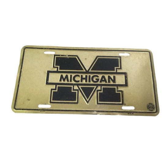 Vintage Michigan Wolverines License Plate - A+ Stuff - Auto Part - A+ Stuff