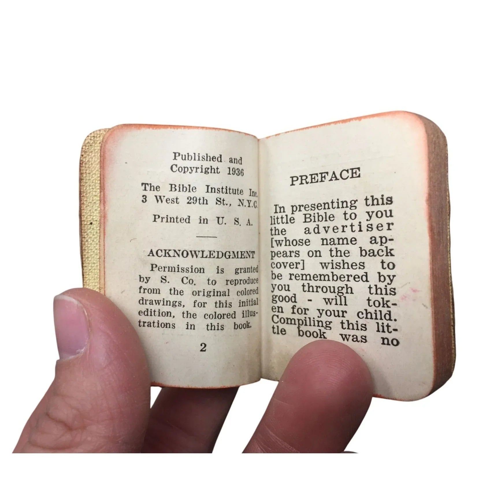 Vintage Mini Pocket Book Life of Christ Book - A+ Stuff - Books - A+ Stuff