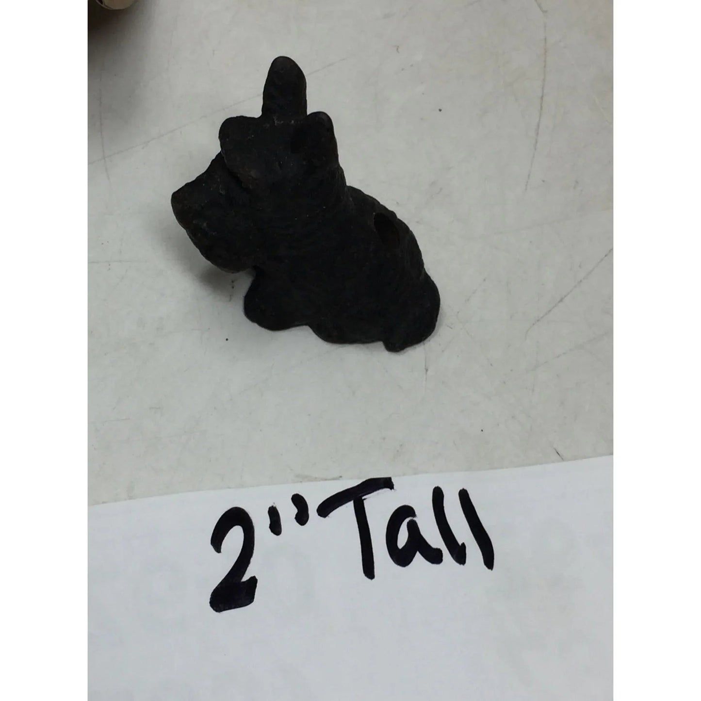 Vintage Miniature 2'' Black Cast Iron Scottish Terrier Scotty Dog Figurine - A+ Stuff - Figurines - A+ Stuff