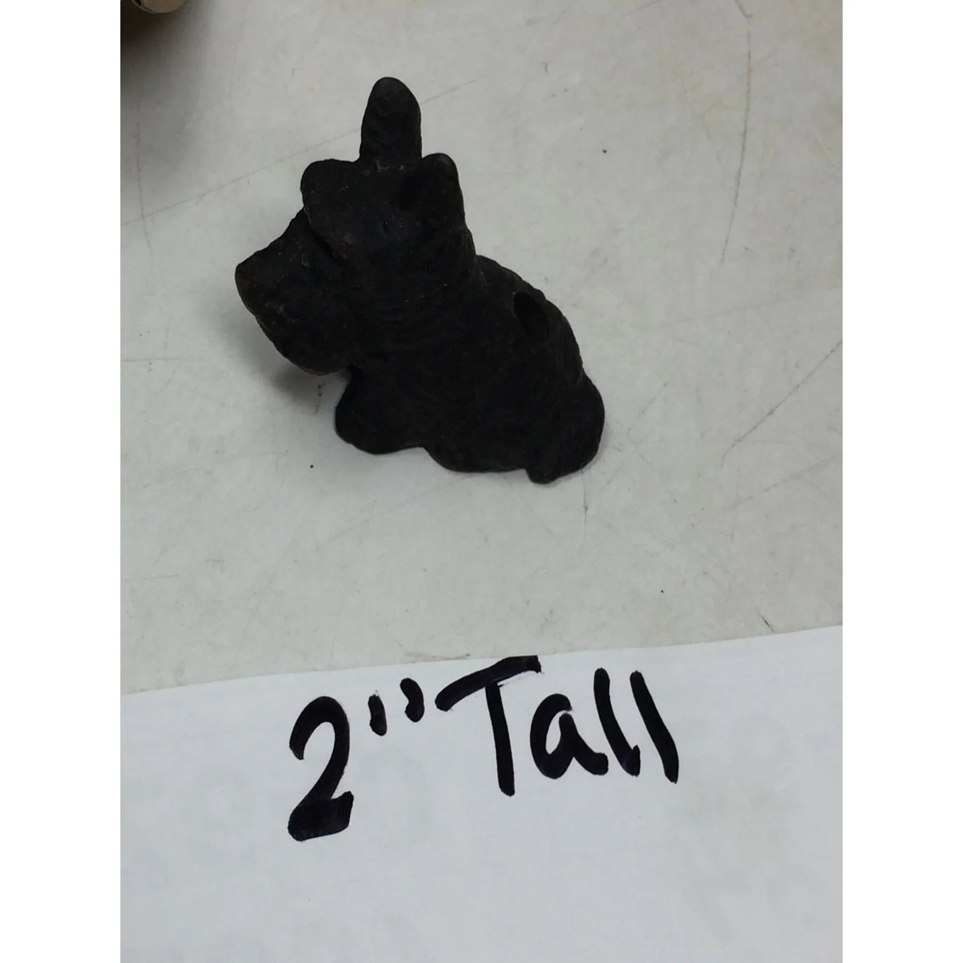 Vintage Miniature 2'' Black Cast Iron Scottish Terrier Scotty Dog Figurine - A+ Stuff - Figurines - A+ Stuff