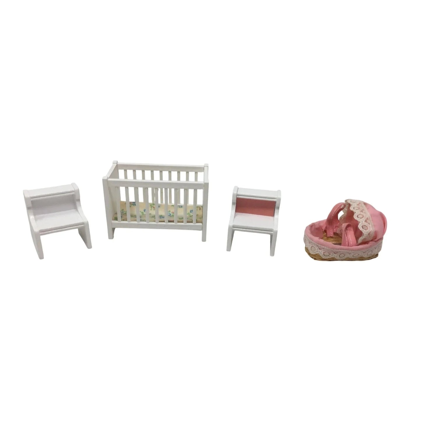 Vintage Miniature Baby Nursery/Dollhouse Furniture Set - A+ Stuff - Toys - A+ Stuff