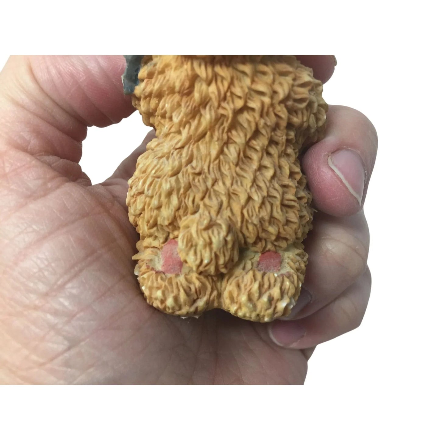 Vintage Miniature Brown Bear Wearing A Bow Around Its Neck Figurine - A+ Stuff - Figurines - A+ Stuff