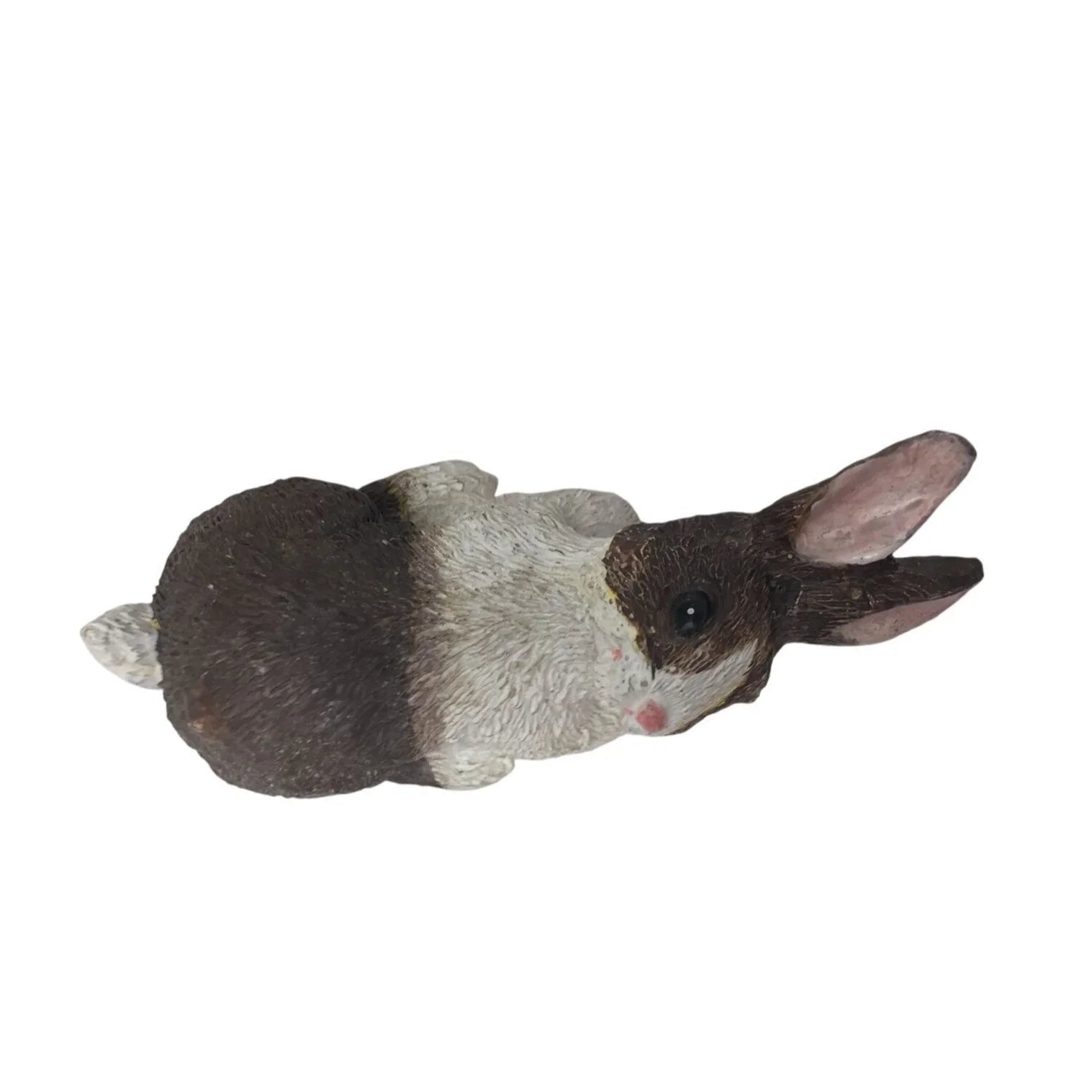 Vintage Miniature Brown/White Bunny Rabbit Figurine - A+ Stuff - Figurines - A+ Stuff