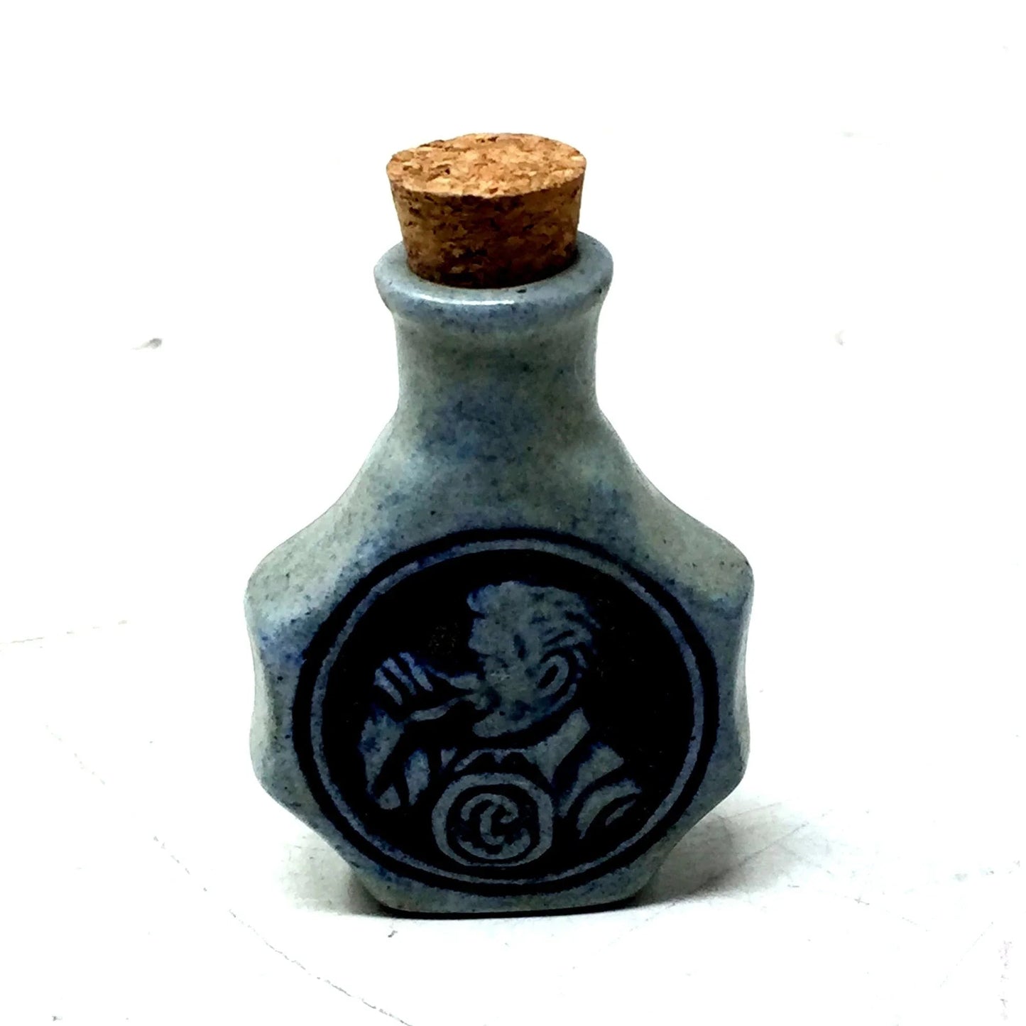Vintage Miniature Ceramic Bottle of Pöschl Schmalzler Snuff Tobacco - Poschl - Schmalzler - antique collectible - A+ Stuff