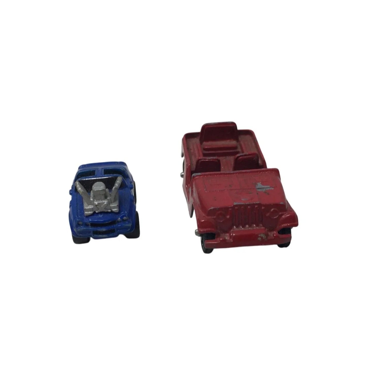 Vintage Miniature Die Cast Toy Cars - Red Jeep & Micro Machines Blue Flamed Camaro - micro machines - Toy Cars - A+ Stuff