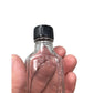 Vintage Miniature Duraglas Clear Glass Bottle with Black Lid - duraglas - Glass - A+ Stuff