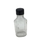 Vintage Miniature Duraglas Clear Glass Bottle with Black Lid - duraglas - Glass - A+ Stuff