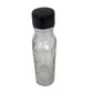 Vintage Miniature Duraglas Clear Glass Bottle with Black Lid - duraglas - Glass - A+ Stuff