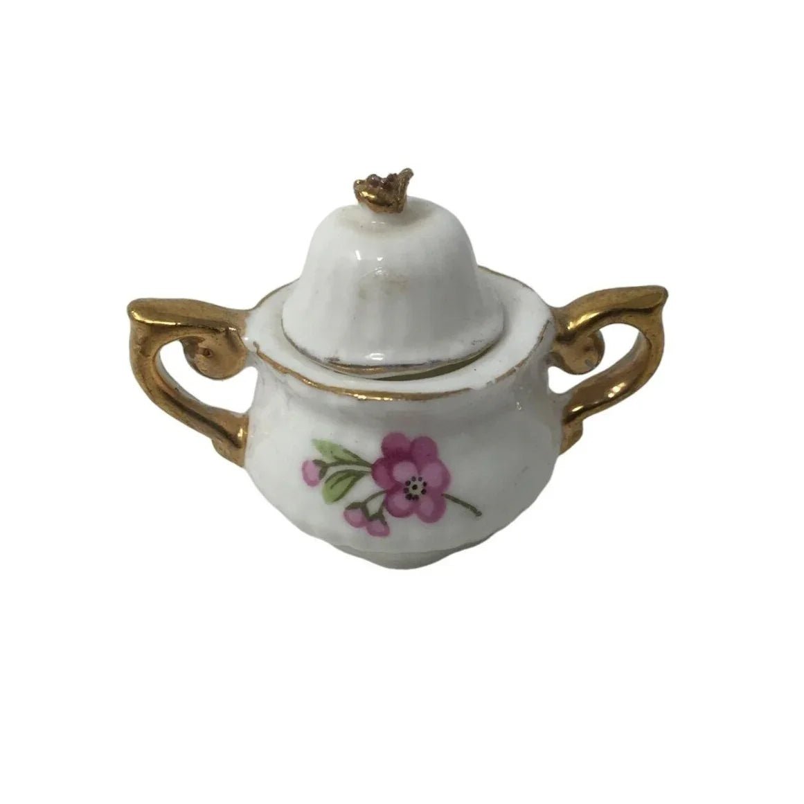 Vintage Miniature Fine Bone China Porcelain Tea Set - Tea Pot, Pitcher, Plate - A+ Stuff - teapot - A+ Stuff