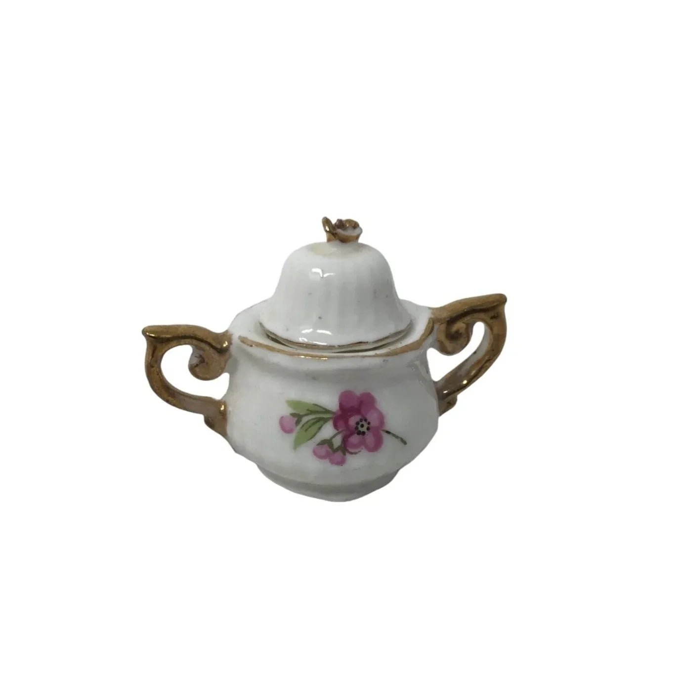Vintage Miniature Fine Bone China Porcelain Tea Set - Tea Pot, Pitcher, Plate - A+ Stuff - teapot - A+ Stuff