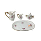 Vintage Miniature Fine Bone China Porcelain Tea Set - Tea Pot, Pitcher, Plate - A+ Stuff - teapot - A+ Stuff