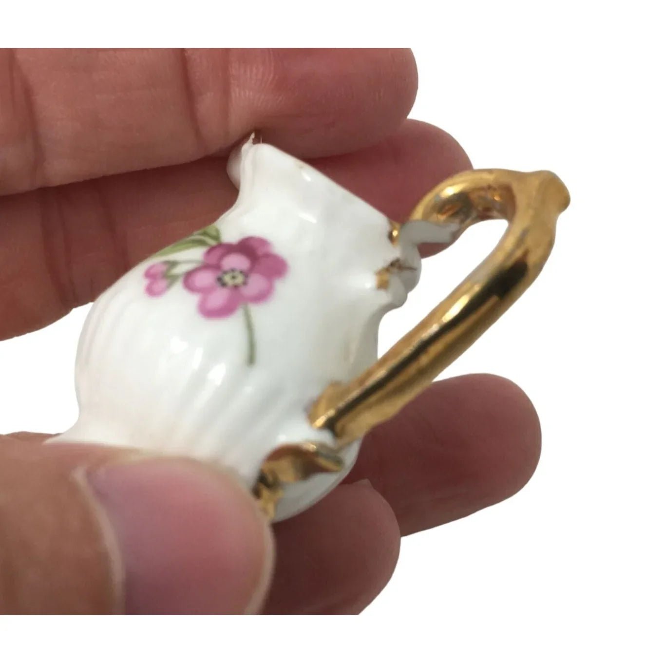 Vintage Miniature Fine Bone China Porcelain Tea Set - Tea Pot, Pitcher, Plate - A+ Stuff - teapot - A+ Stuff