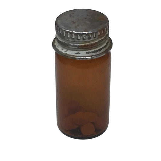 Vintage Miniature Lidded Pill Bottle with Fake pills inside - A+ Stuff - Collectibles - A+ Stuff