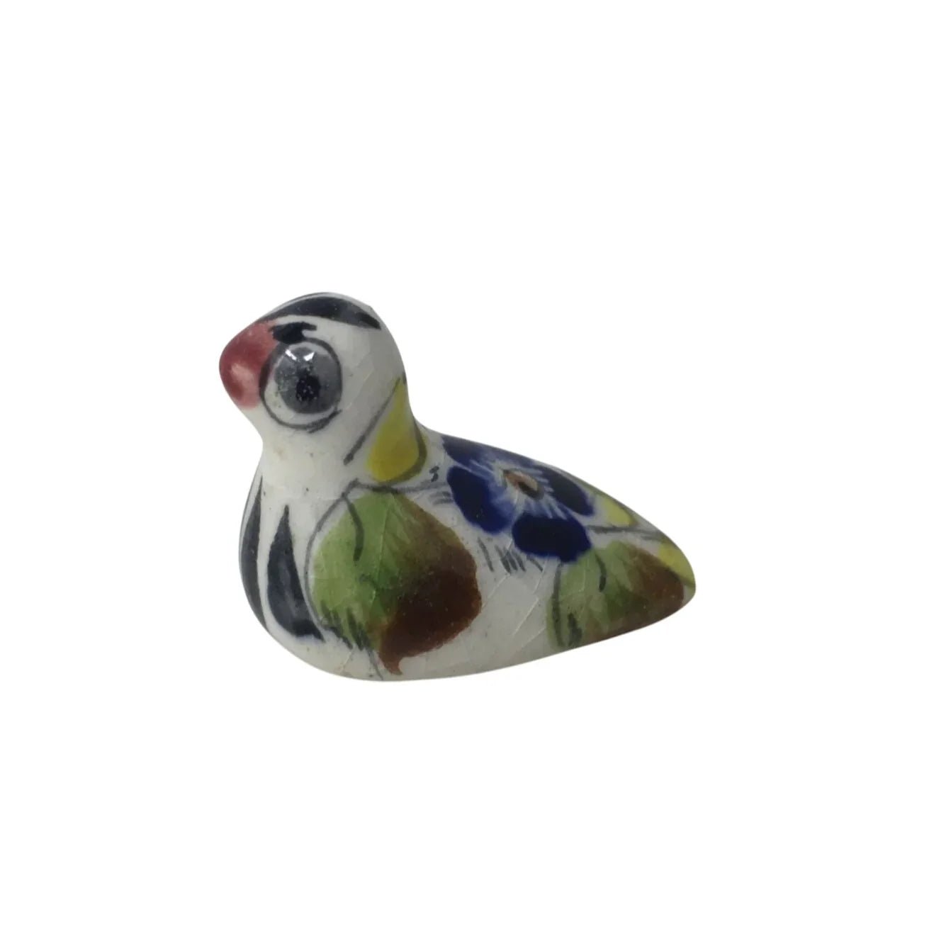Vintage Miniature Mexico Hand Painted Dove Bird with flowers on it - A+ Stuff - Figurines - A+ Stuff