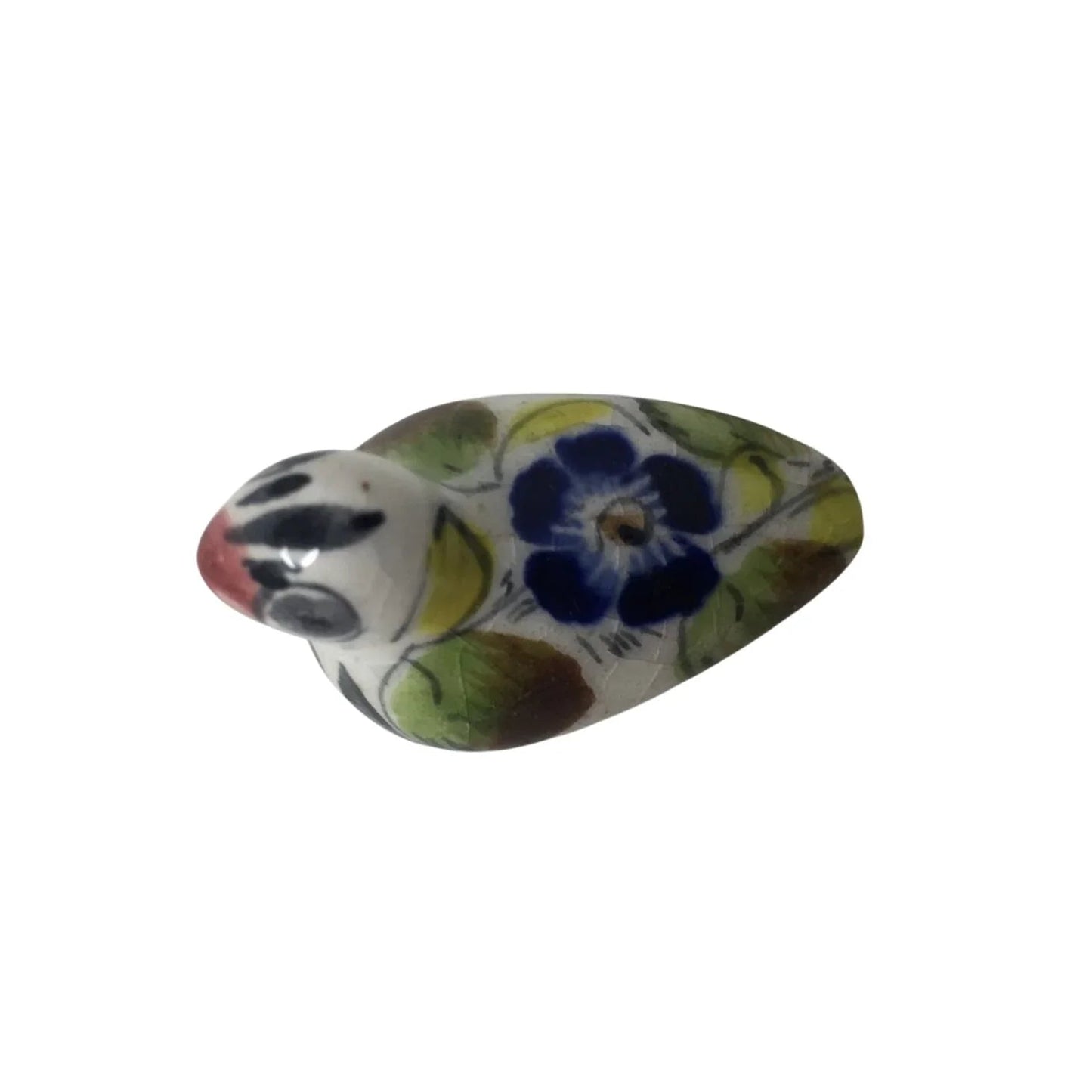 Vintage Miniature Mexico Hand Painted Dove Bird with flowers on it - A+ Stuff - Figurines - A+ Stuff