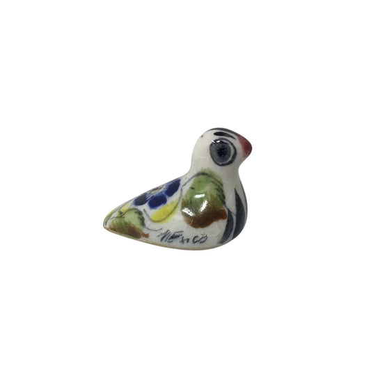 Vintage Miniature Mexico Hand Painted Dove Bird with flowers on it - A+ Stuff - Figurines - A+ Stuff