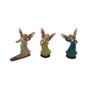 Vintage Miniature plastic Christmas Musical Angels (3)
