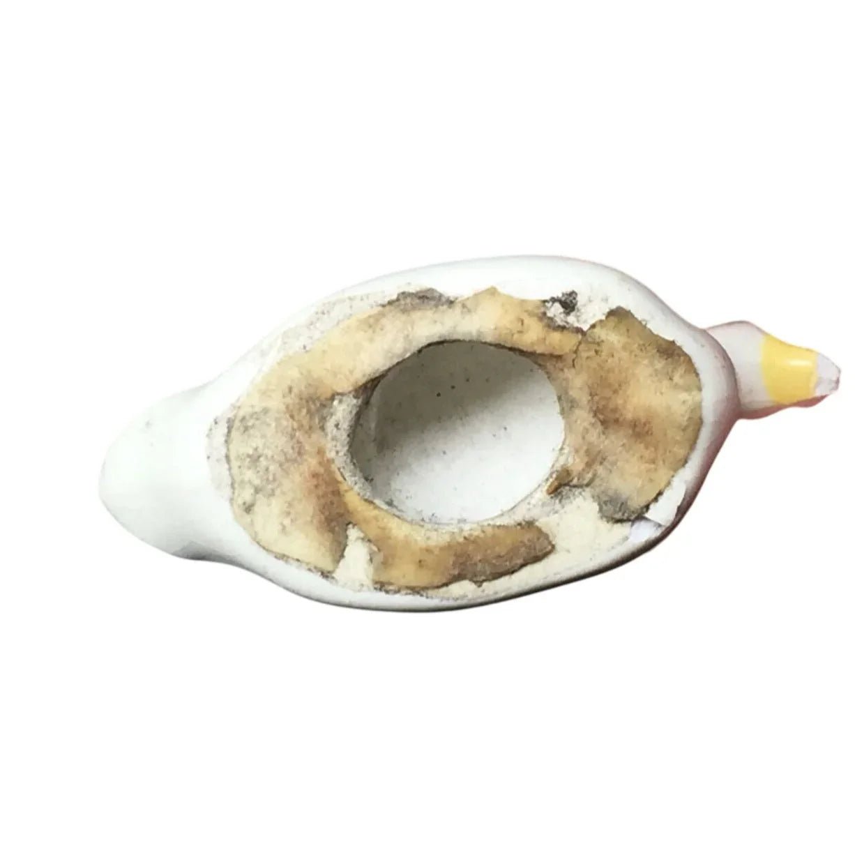 Vintage Miniature Porcelain White Goose with Yellow Beak Figurine - A+ Stuff - Figurines - A+ Stuff