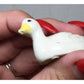 Vintage Miniature Porcelain White Goose with Yellow Beak Figurine - A+ Stuff - Figurines - A+ Stuff