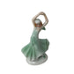 Vintage Miniature White/Green Dancing Girl Figurine - A+ Stuff - Figurines - A+ Stuff