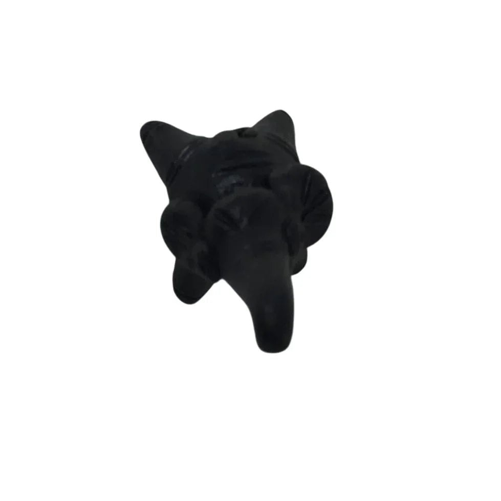 Vintage Miniature Wooden Black Elephant Figurine - A+ Stuff - Figurines - A+ Stuff