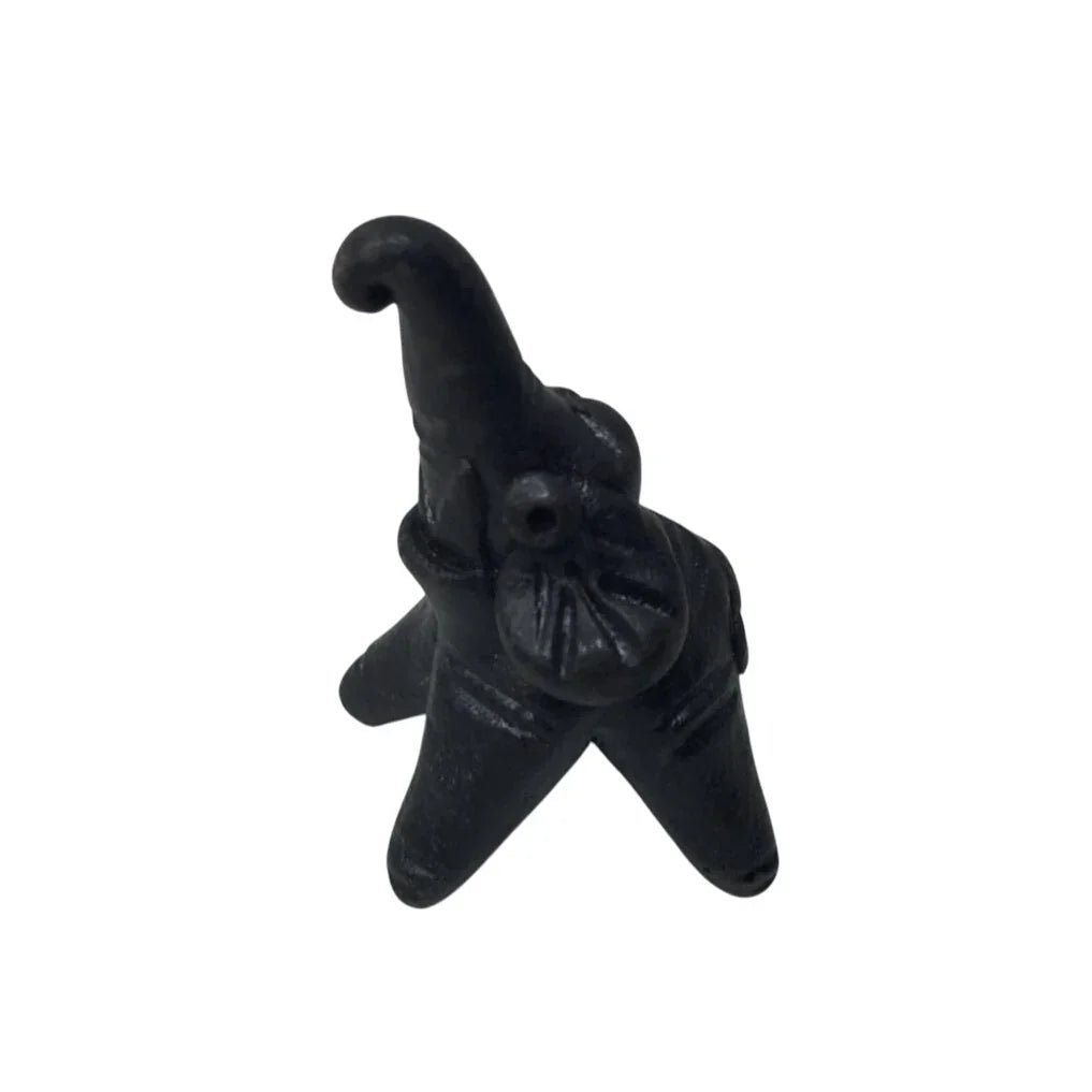 Vintage Miniature Wooden Black Elephant Figurine - A+ Stuff - Figurines - A+ Stuff
