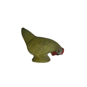 Vintage Miniature Yellow Ceramic Chicken Hen Figurine