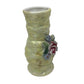 Vintage Miniature Yellow Porcelain Bud Vase with flowers on it - A+ Stuff - Vase or Holder - A+ Stuff