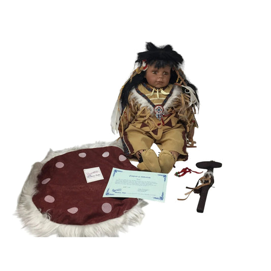 Vintage Native American Duck House Porcelain Heirloom Doll in Box - A+ Stuff