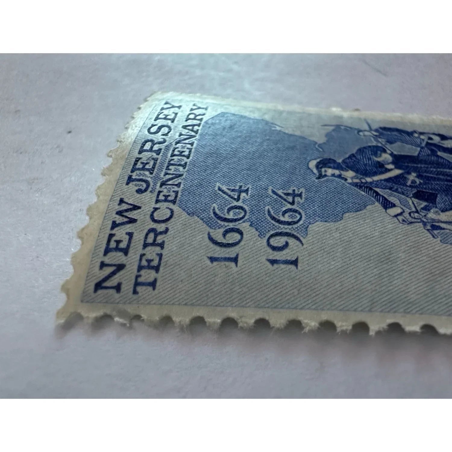 Vintage New Jersey Tercentenary 5 Cent United States Postage Stamp - A+ Stuff - Stamp - A+ Stuff