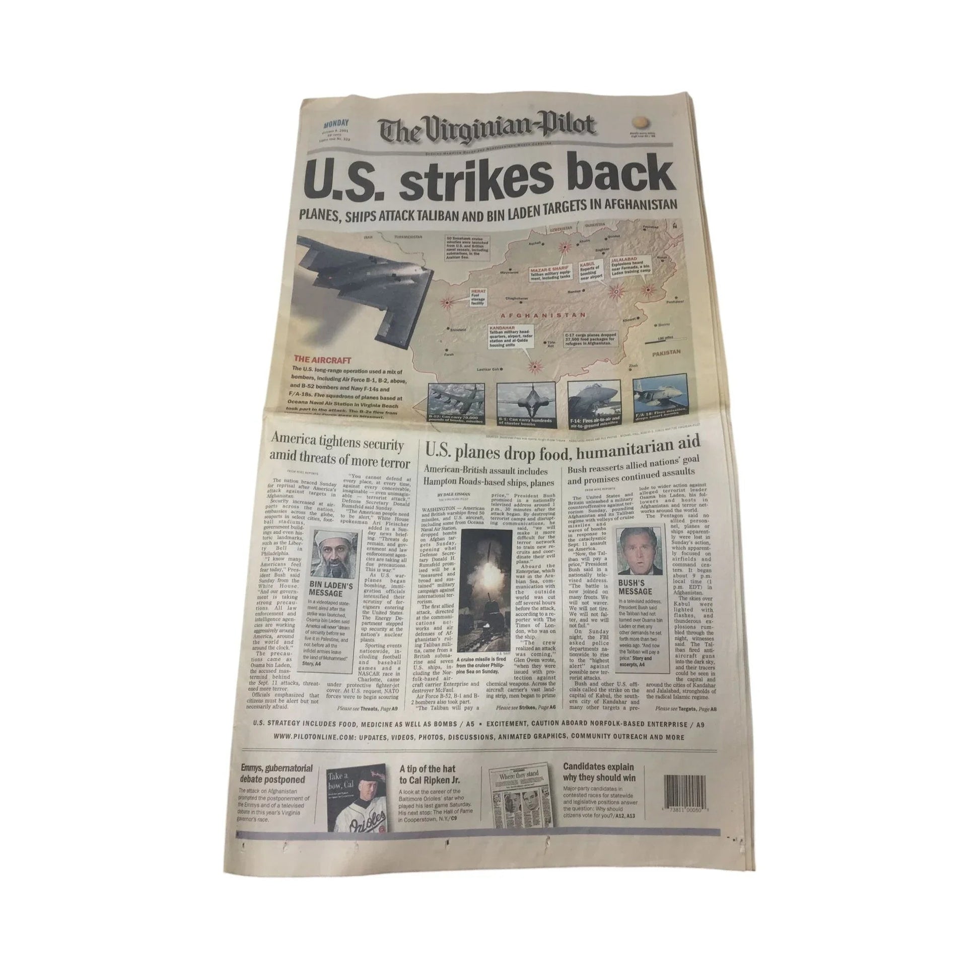 Vintage Newspapers from Sept 12 - 14, 2001 and Oct. 8, 2001 - A+ Stuff - Collectibles - A+ Stuff