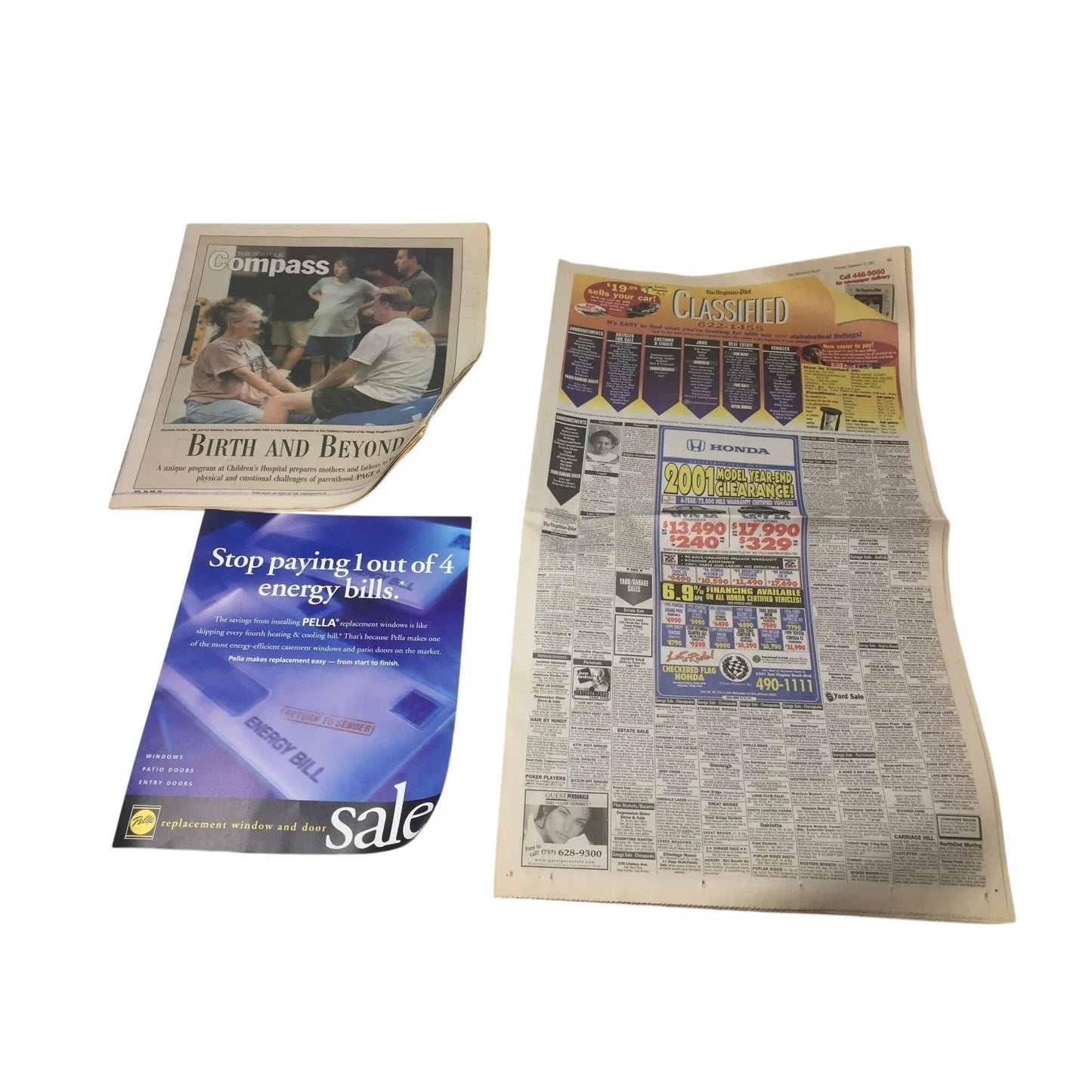 Vintage Newspapers from Sept 12 - 14, 2001 and Oct. 8, 2001 - A+ Stuff - Collectibles - A+ Stuff