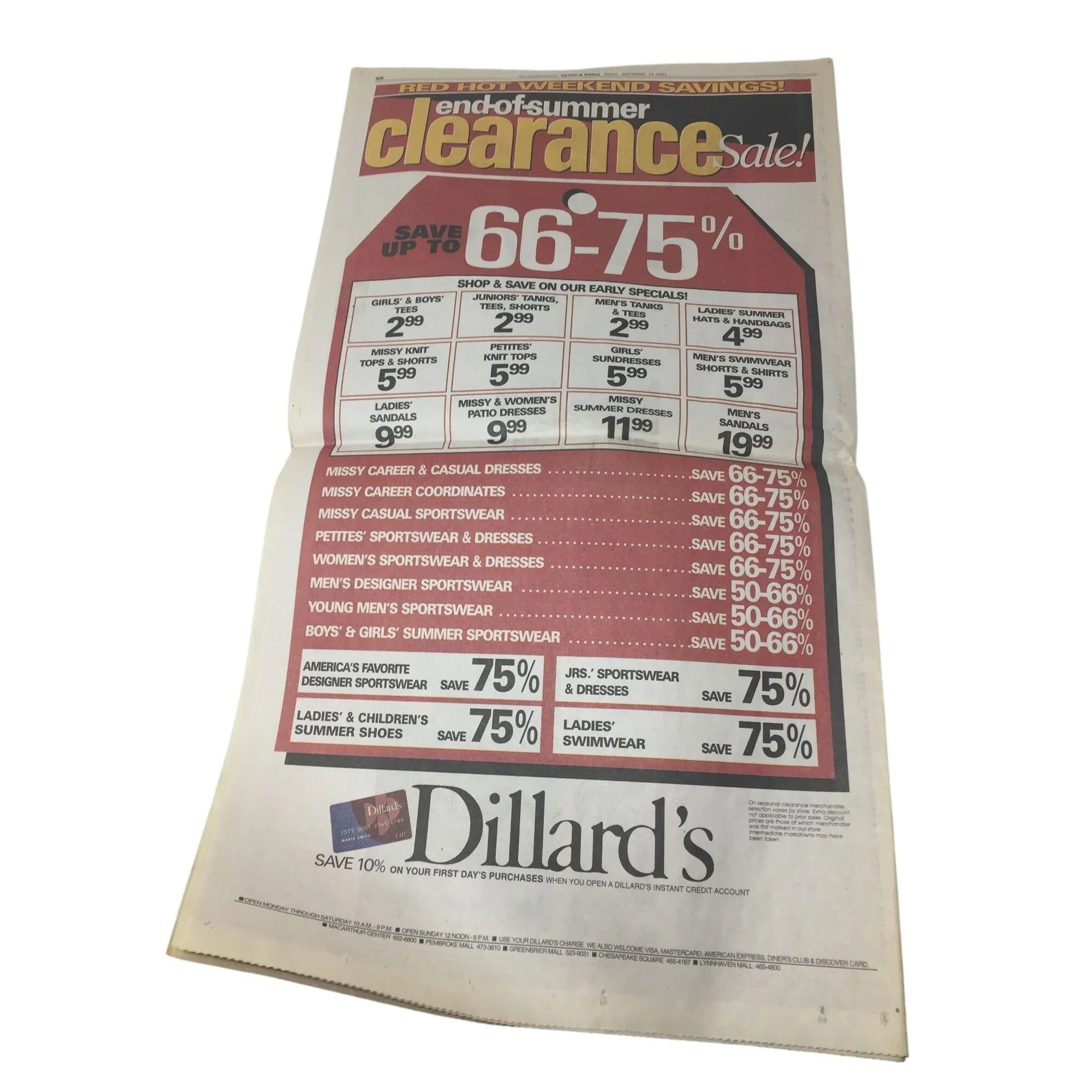 Vintage Newspapers from Sept 12 - 14, 2001 and Oct. 8, 2001 - A+ Stuff - Collectibles - A+ Stuff