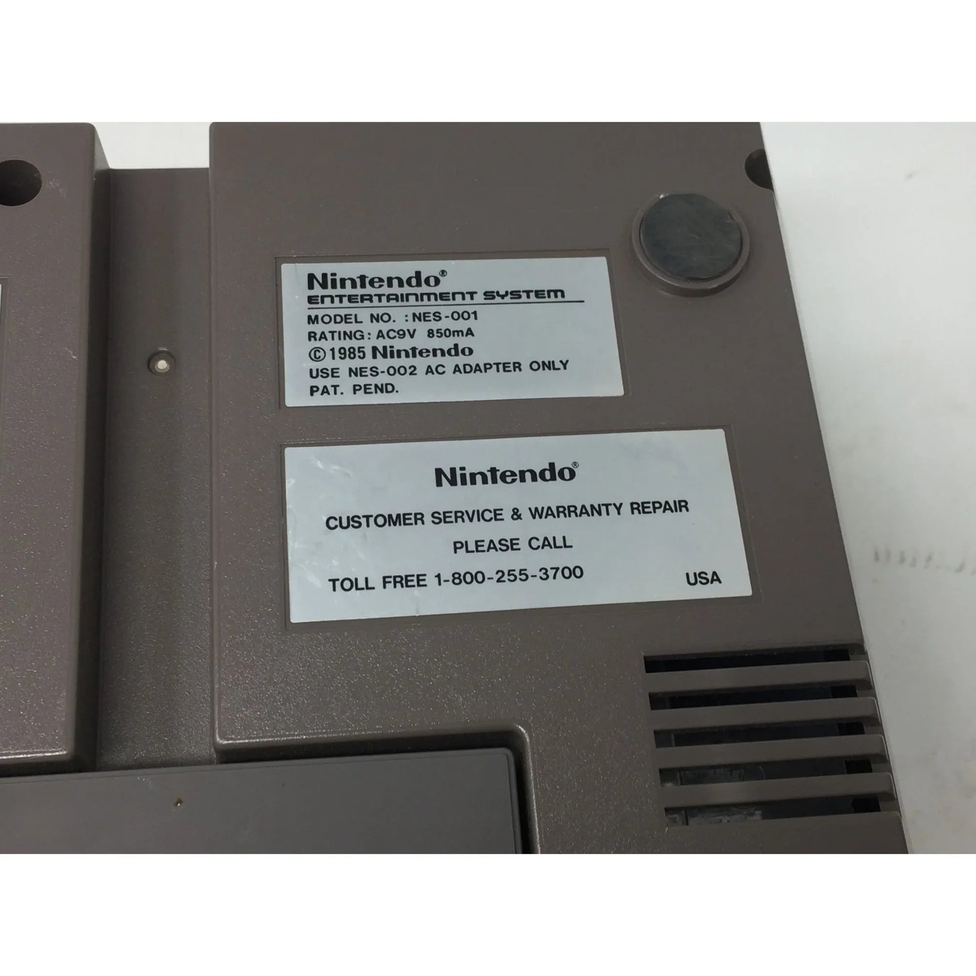 Vintage Nintendo Entertainment System Model NES - 001 with Adapter & Controller - nintendo - Games - A+ Stuff