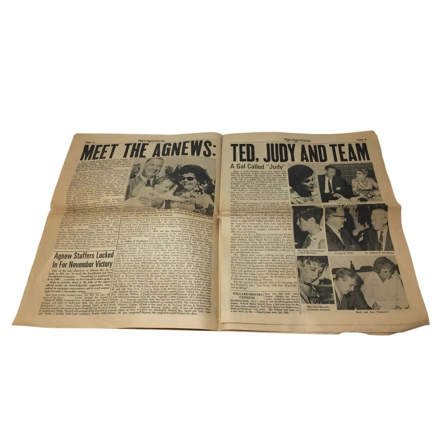 Vintage ''Nixon Agnew Elector'' Newspaper Sept 1968 No. 1 - A+ Stuff - Collectibles - A+ Stuff