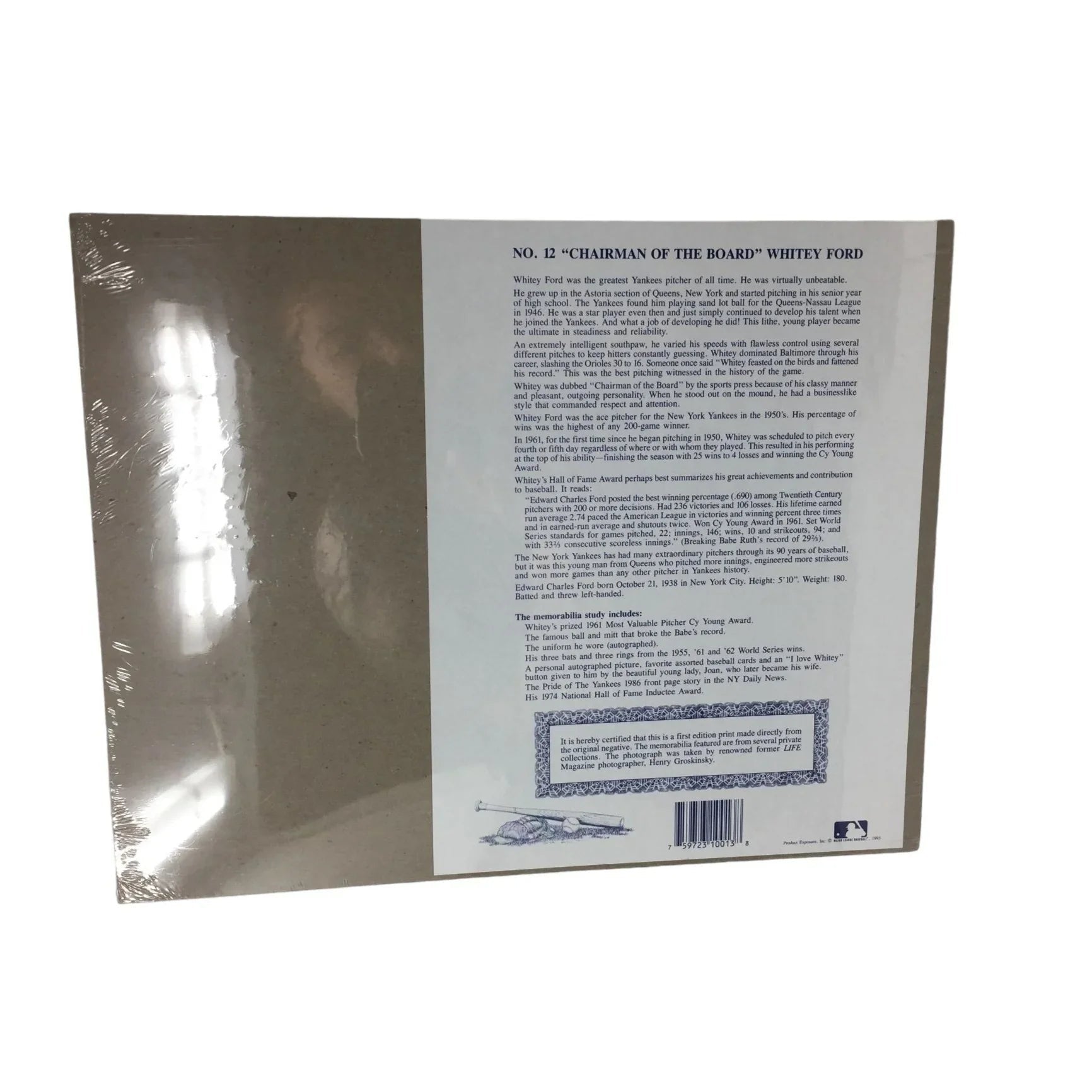 Vintage No. 12 Chairman of The Board Whitey Ford Collectible Baseball Poster - A+ Stuff