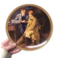 Vintage Norman Rockwell "Confiding in The Den" Collector Plate - norman rockwell - Plates - A+ Stuff