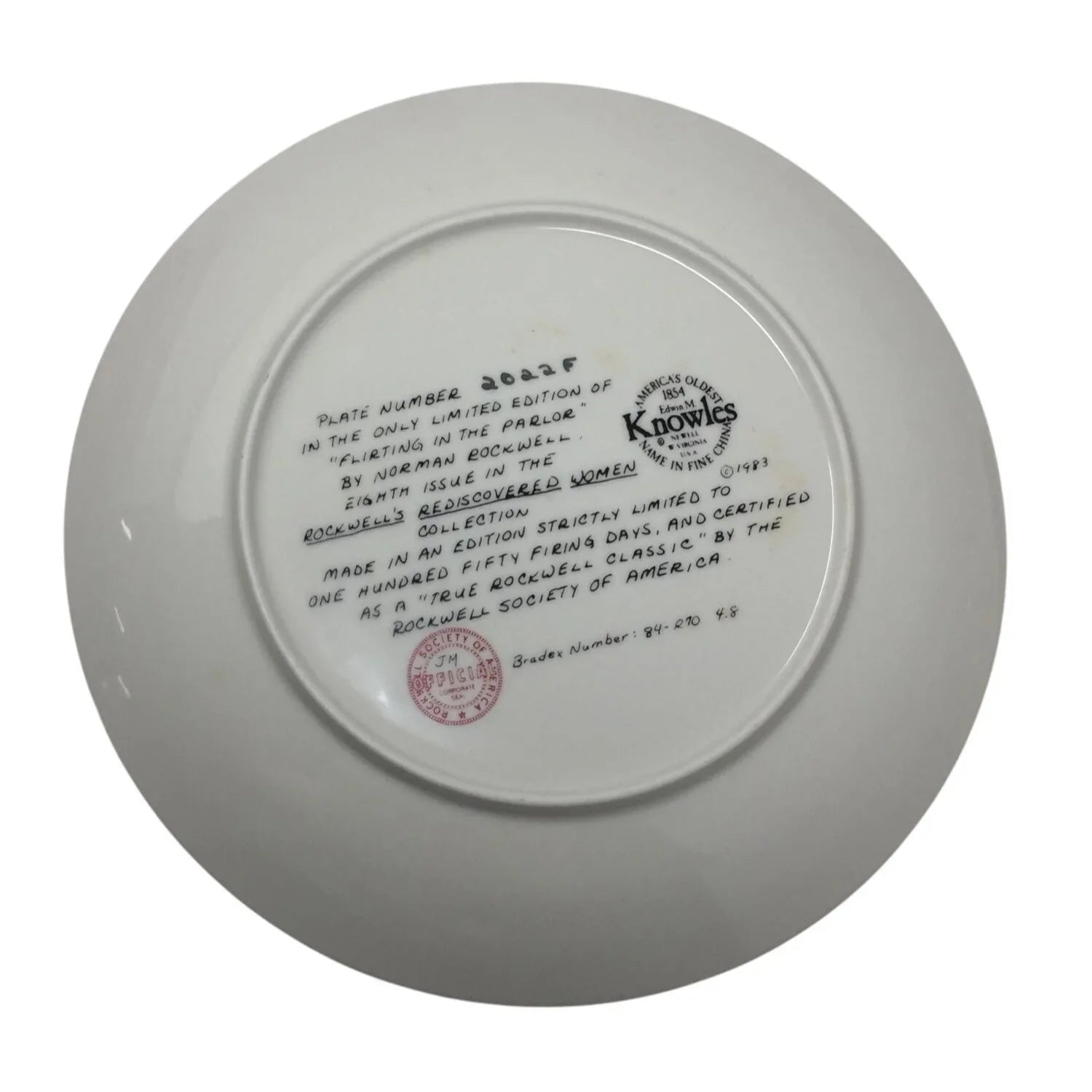 Vintage Norman Rockwell Flirting in the Parlor Plate (Plate 2022 F) - norman rockwell - Plates - A+ Stuff