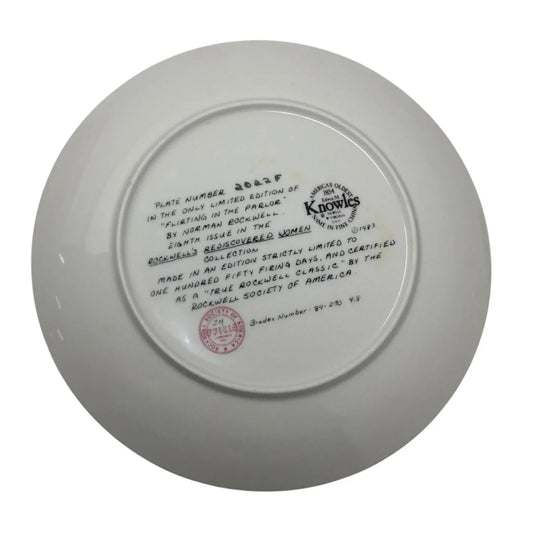Vintage Norman Rockwell Flirting in the Parlor Plate (Plate 2022 F) - norman rockwell - Plates - A+ Stuff