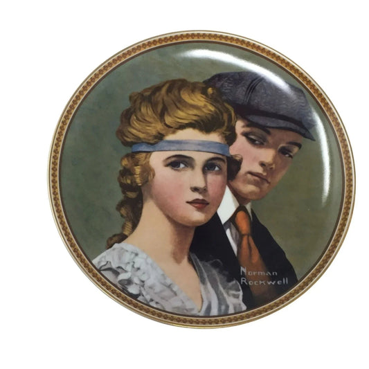 Vintage Norman Rockwell Plate ''Meeting on the Path'' (Plate 3435 B) - The Norman Rockwell Museum, Inc. - Plates - A+ Stuff