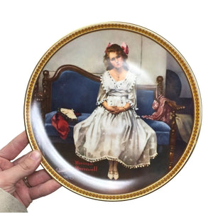 Vintage Norman Rockwell "Waiting At The Dance" Collector Plate